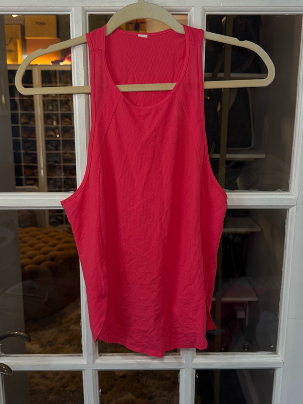 lululemon high ventilation running tank top in color lip gloss - Picture 2 of 8